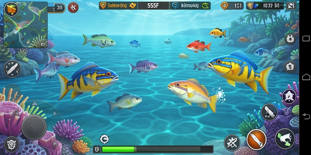 Screenshot gameplay Tembak Ikan yang menampilkan aksi seru.