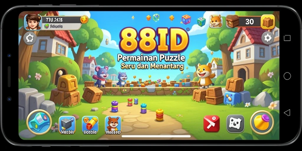 Tampilan gameplay menarik dari 88ID yang menampilkan berbagai teka-teki.