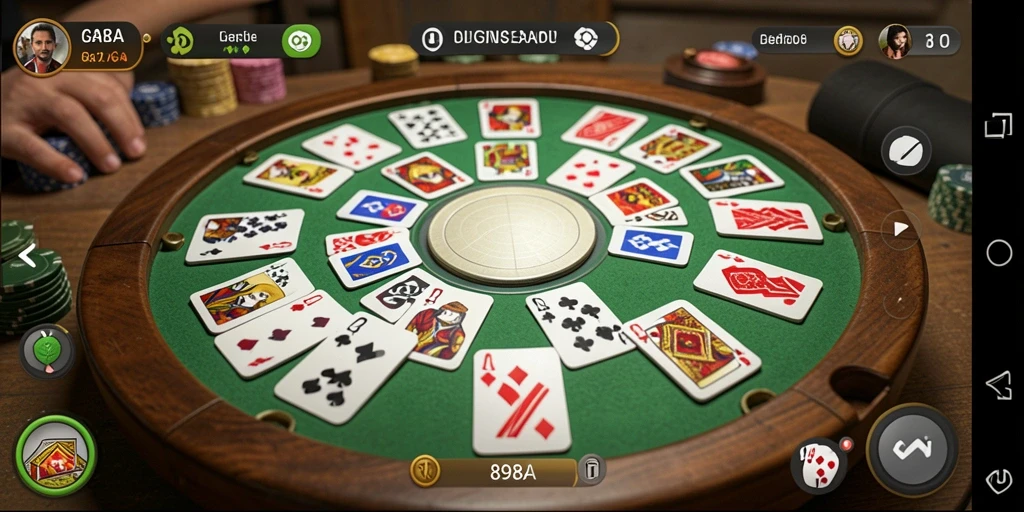 Tampilan gameplay Gaple yang seru dan menantang.