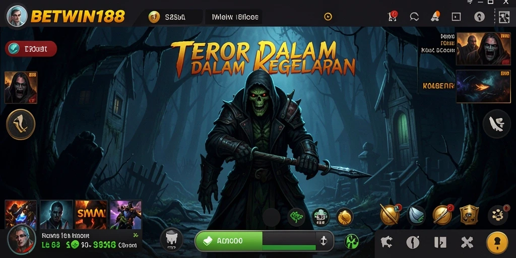 Tampak menegangkan dari gameplay BETWIN188 dengan suasana horor.