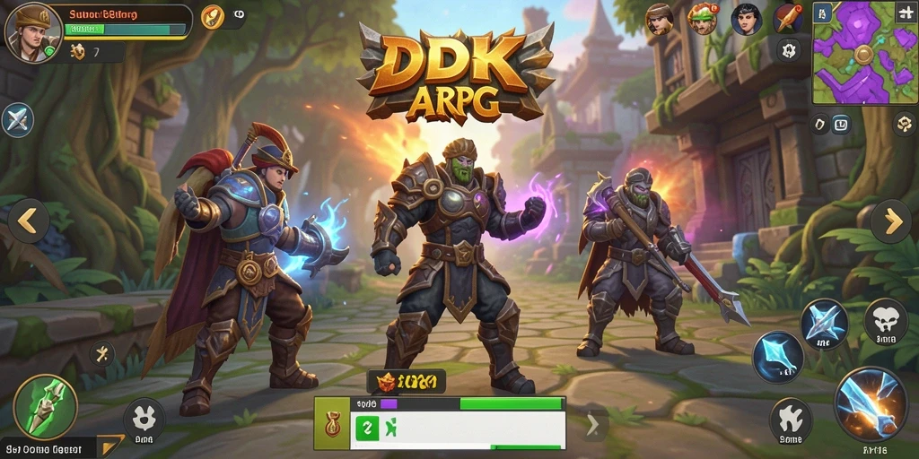Screenshot DKK menampilkan aksi pertarungan epik dalam dunia ARPG.