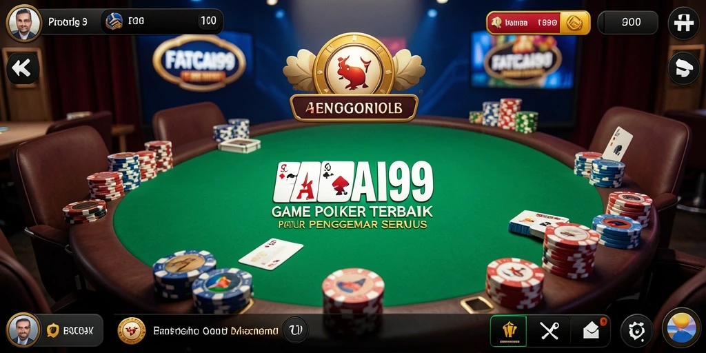 Tangkapan layar utama FATCAI99 menunjukkan gameplay intens dari permainan Poker.