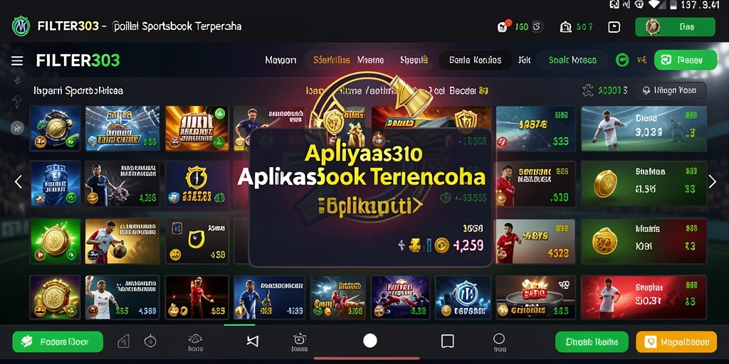 Screenshot utama FILTER303 menampilkan pengalaman taruhan olahraga yang seru.