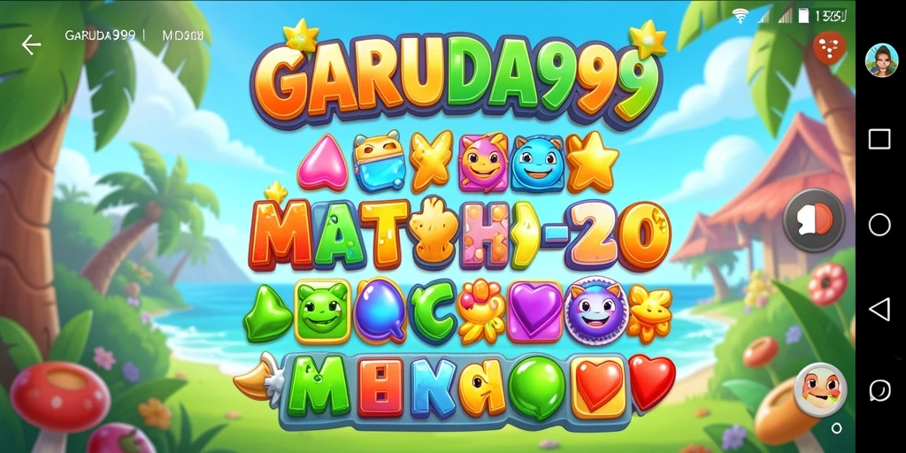 Tangkapan layar dari gameplay seru GARUDA999 Match-3.
