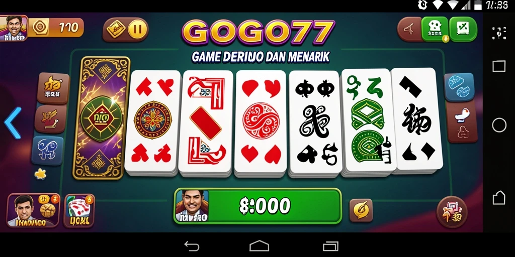 Screenshot GOGO77 menampilkan gameplay Domino yang seru dan interaktif.