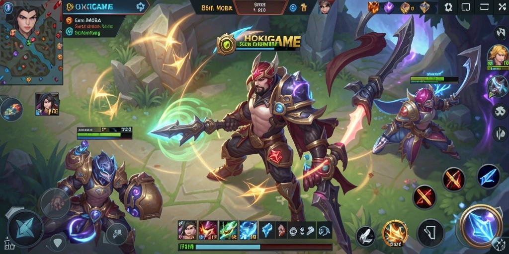 Tampilan gameplay HOKIGAME yang memukau di medan perang.