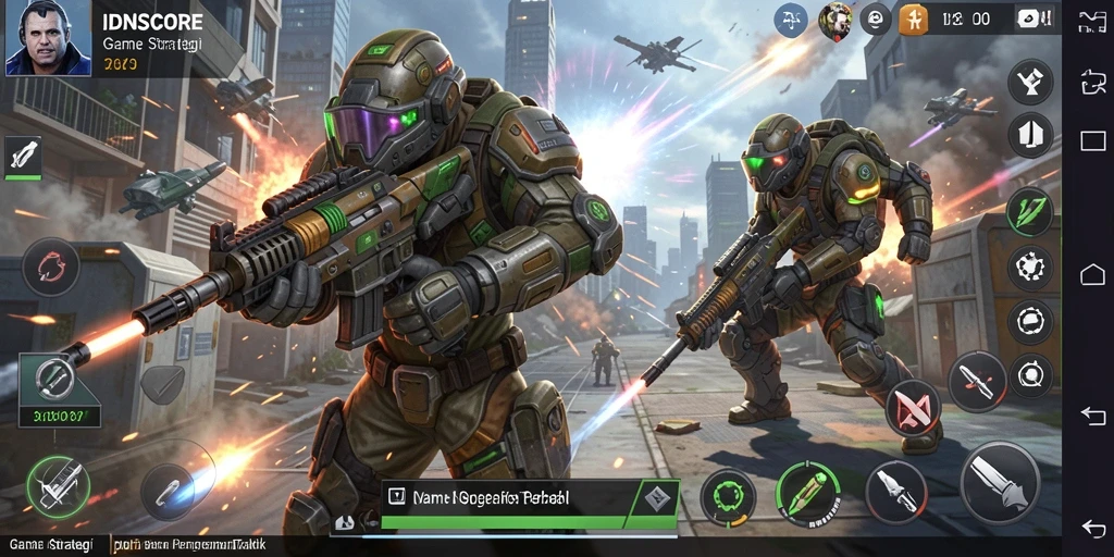Tangkapan layar gameplay <strong>IDNSCORE</strong> menampilkan aksi strategi yang mendebarkan.