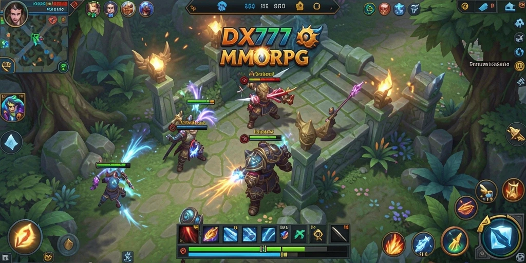 Tangkapan layar menunjukkan aksi seru dalam permainan MMORPG IDX777.