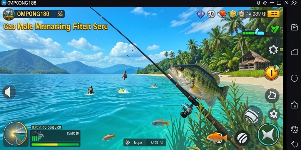 Tampilan gameplay OMPONG188 dengan aksi memancing yang mendebarkan.