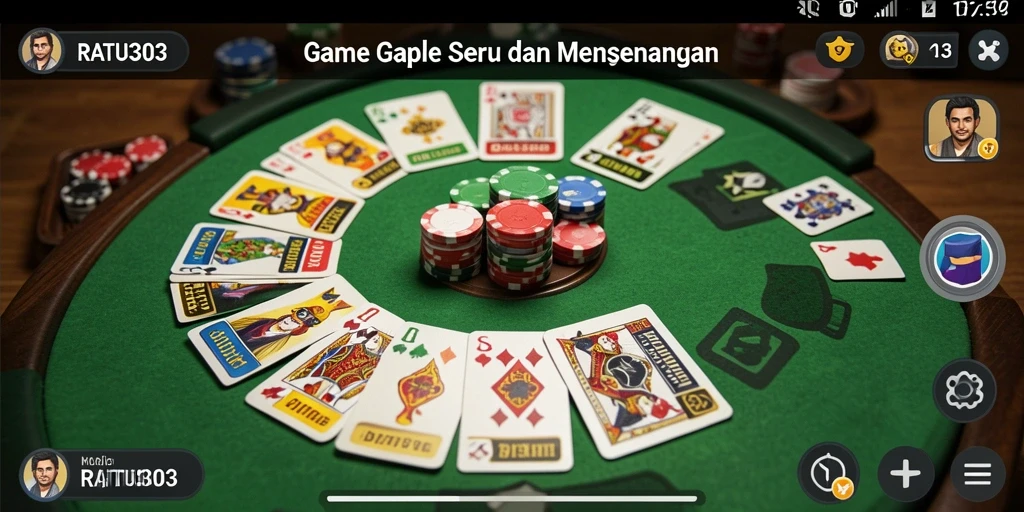 Tampilan gameplay menarik dalam game Gaple RATU303.