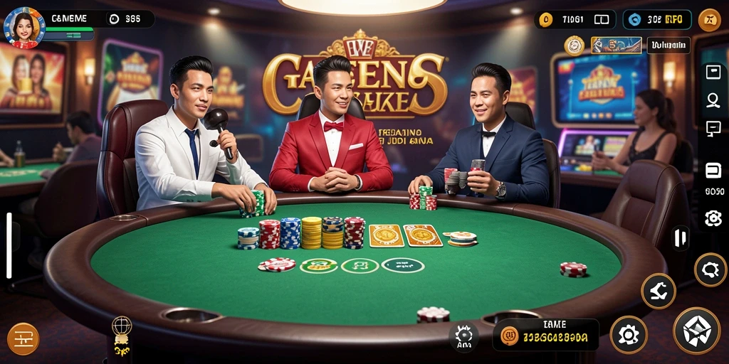 Tampilan gameplay Live Casino di RP8 yang menegangkan dan interaktif.