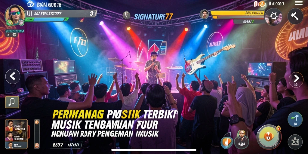 Tampilan menarik dari gameplay Musik di SIGNATURE77.
