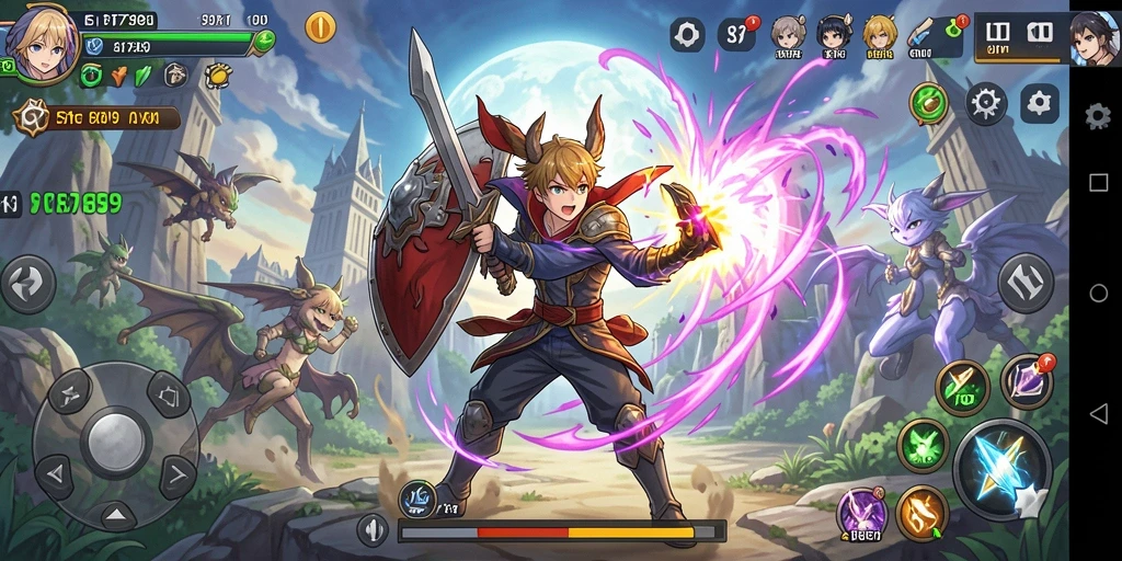 Screenshot gameplay ST789 yang menampilkan karakter Anime dalam aksi.